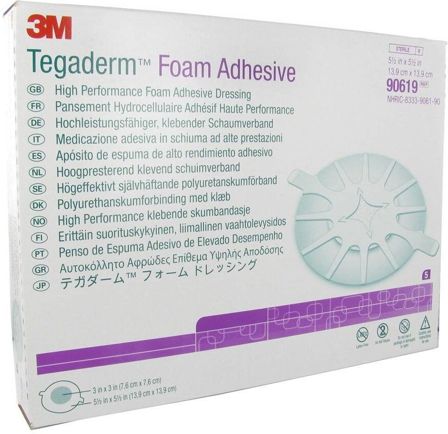 3M™ Tegaderm™ Foam Adhesive hochleistungsfähiger klebender Schaumverband 13,9 x 13,9 cm