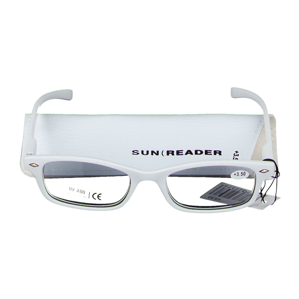 LENSFACTORY Pharma Glasses Sunreader weiß +3.50