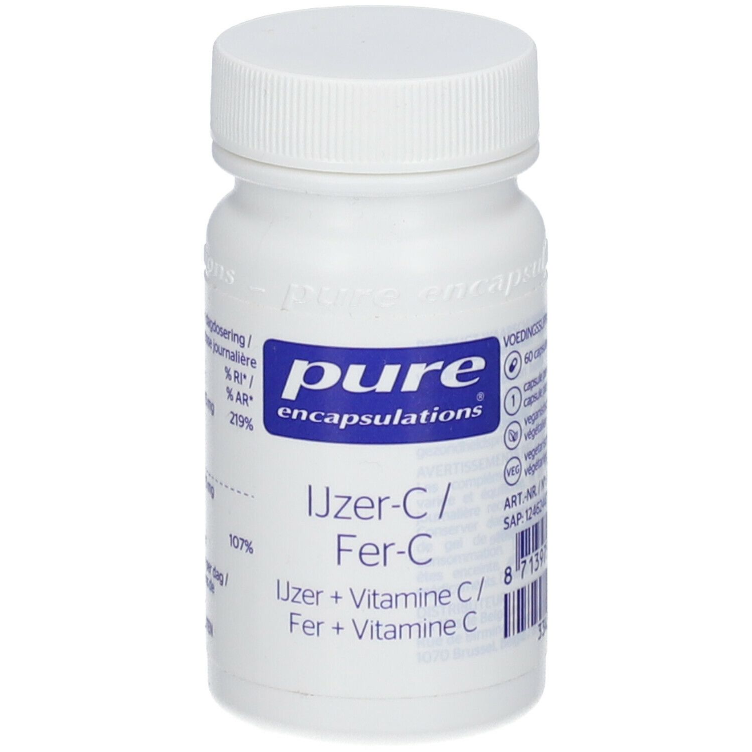 Pure encapsulations® Eisen + Vitamin C