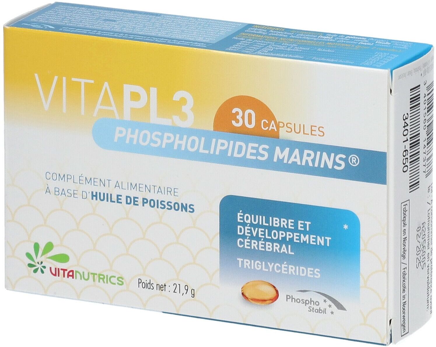 VITANUTRICS Vitapl3 Phospholipides Marins®