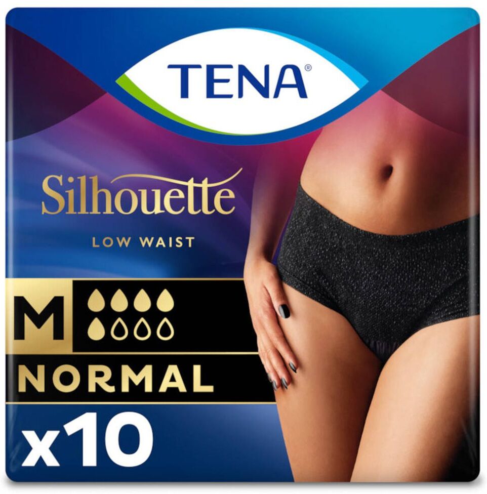 Tena Normale Silhouette Niedrige Taille Schwarz M