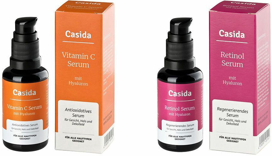 Casida GmbH & Co. KG Casida® Retinol Serum + Vitamin C Serum mit Hyaluron