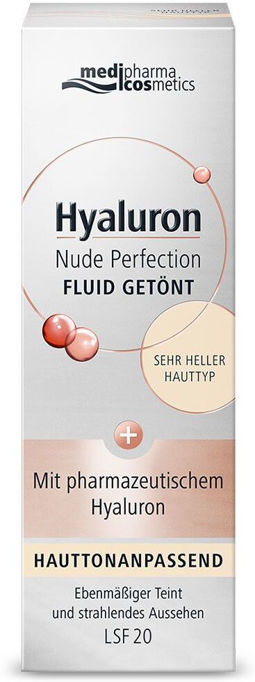 medipharma cosmetics Hyaluron Nude Perfection Fluid getönt LSF 20 sehr heller Hauttyp