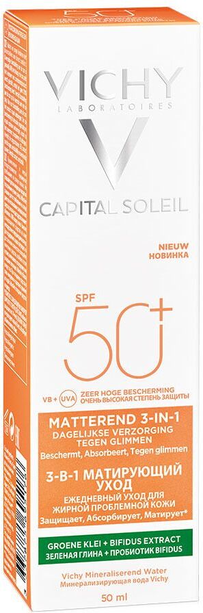 Vichy Capital Soleil 3-in-1 mattierende Sonnenpflege LSF 50+