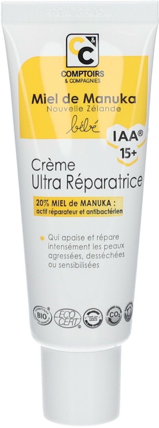 COMPTOIRS ET COMPAGNIES Comptoirs & Compagnies Crème Ultra-Réparatrice Bébé Certifiée Bio 20% Miel de Manuka Iaa15+