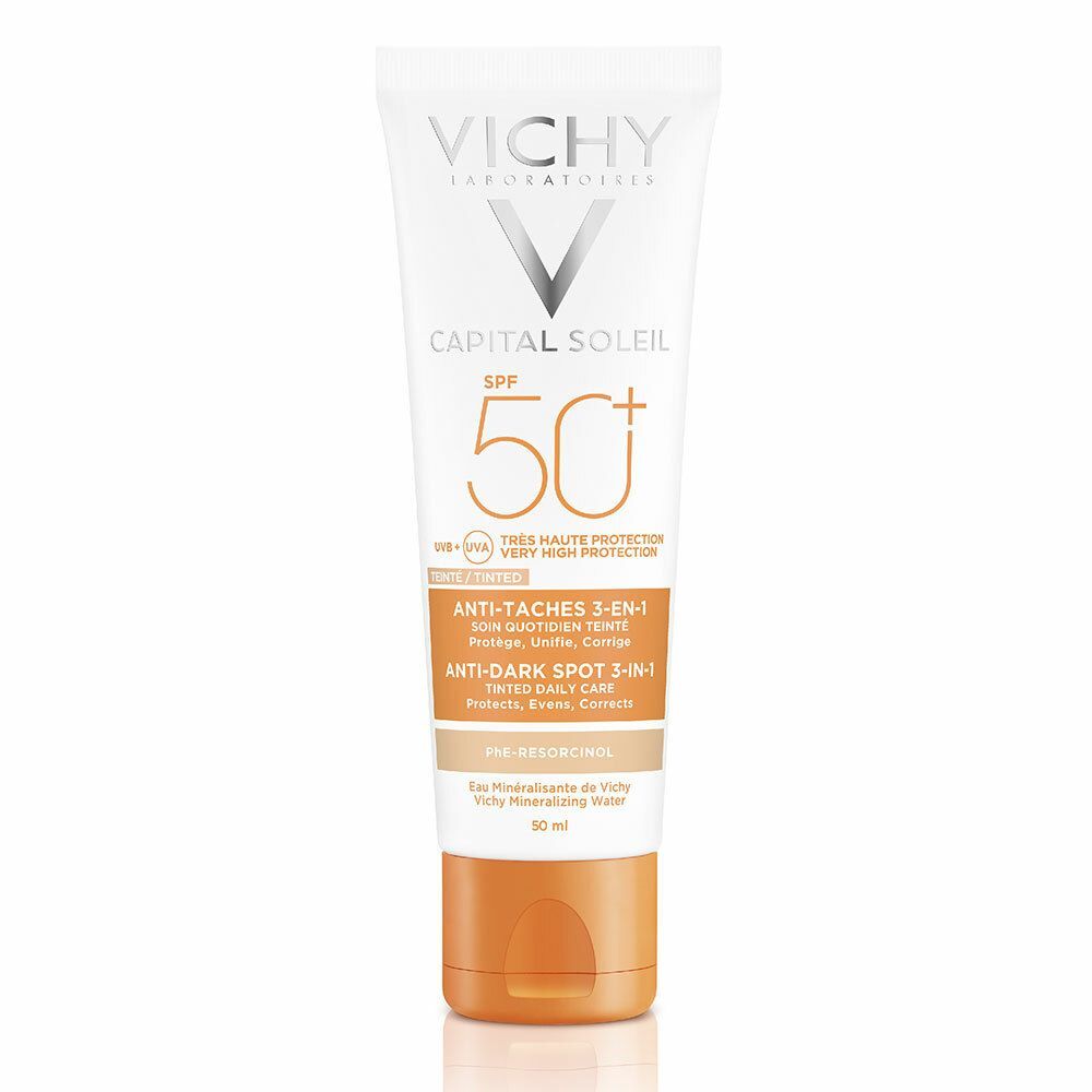 Vichy Idéal Soleil 3-in-1 Getönte Anti-Flecken-Pflege SPF 50+