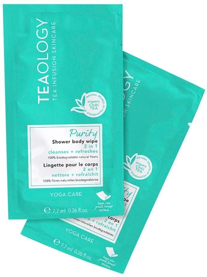 Teaology Purity Shower Body Wipe Multipack X 10 Yoga Care