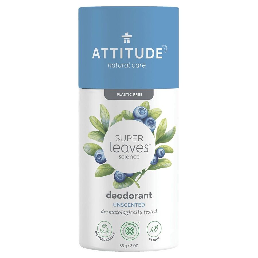 Attitude Super Leaves Science Deodorant Fragrance Free 85 Gramm 85.0 g