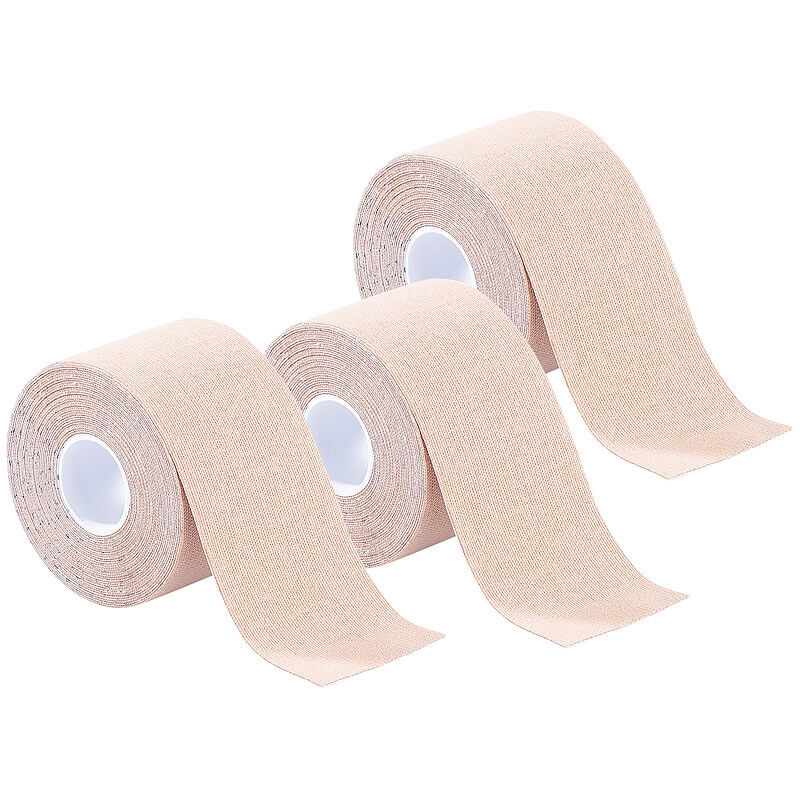 newgen medicals Kinesiologie-Tape aus Baumwollgewebe, 3er-Set, beige