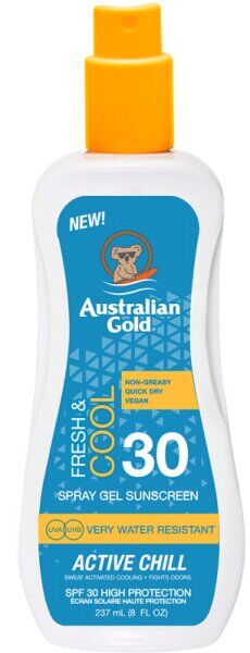 Australian Gold Sunscreen SPF 30 Spray Gel Fresh & Cool 237 ml Sonnen