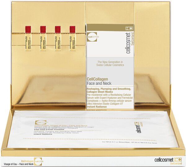Cellcosmet CellCollagen Face and Neck 4 Stk. + 4 x 1,5 ml Tuchmaske