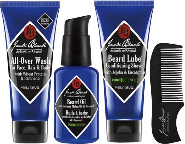 Jack Black Beard Grooming Kit (Beard Wash 44mL, Beard Oil 30 mL, Bear