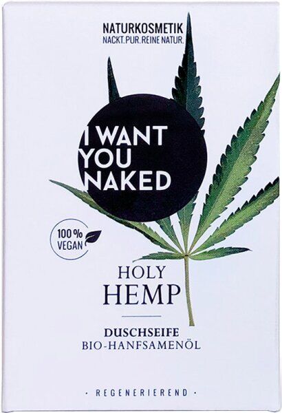 I Want You Naked Holy Hemp Duschseife Bio-Hanfsamenöl 100 g Badeseife