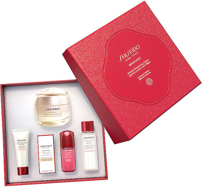 SHISEIDO Geschenkset -  Benefiance Wrinkle Smoothing Cream Holiday Set 50ml / 15ml / 30ml / 10ml / 2ml