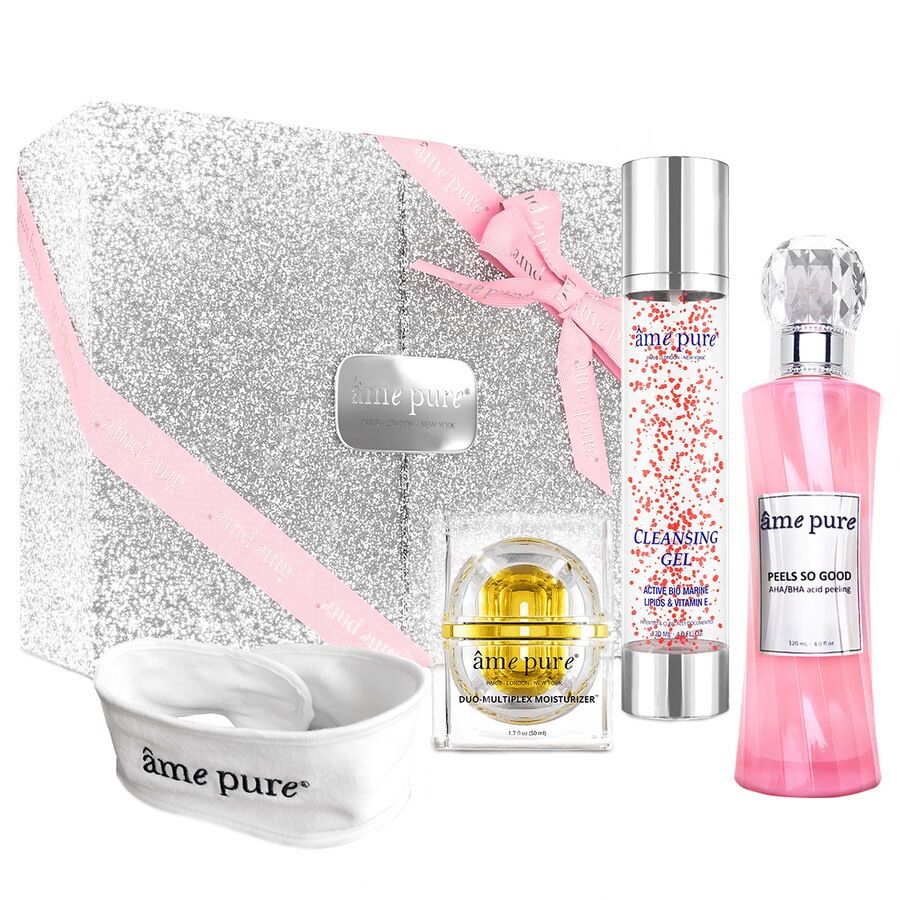 Pure âme pure âme pure Giftbox Peels So Good, Cleansing Gel, Duo-Multiplex Moisterizer + SPA Headband