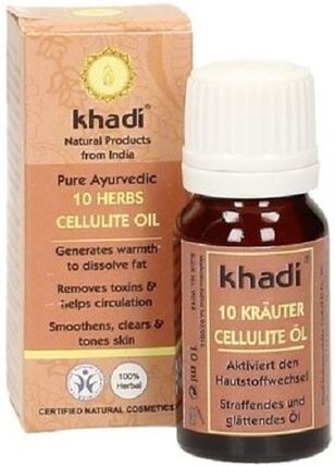 Khadi Naturkosmetik Gesicht & Körper - 10 Kräuter Cellulite Öl Kleingröße 10ml