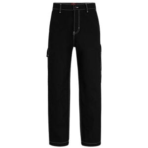 HUGO Regular-fit trousers in heavyweight cotton