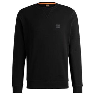 Boss Cotton-terry relaxed-fit sweatshirt with logo patch