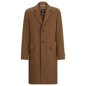 Boss Slim-fit coat in a cotton blend
