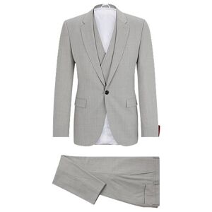 HUGO Extra-slim-fit suit in patterned performance-stretch cloth