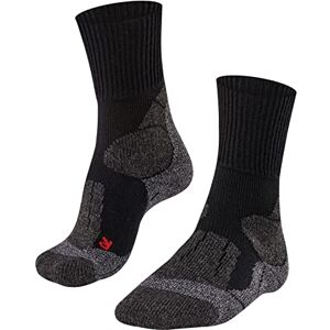 FALKE TK1 Men's Trekking Socks Hiking Socks, Wool Blend, 1 Pair, Various Colours, Sizes UK 6 -13, Regulates Moisture, Quick-Drying, Warming Effect, Heavily Padded, black, 42-43