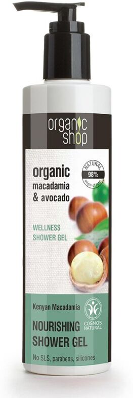 Organic Shop Organic Macadamia &amp; Avocado Wellness Shower Gel 280 ml Suihkugeeli