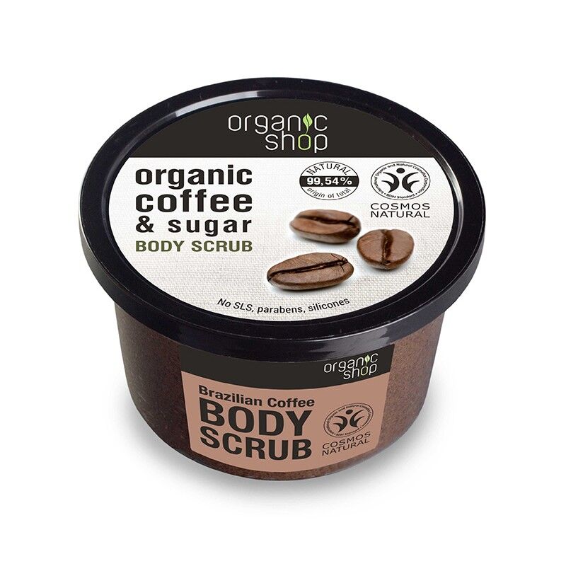 Organic Shop Organic Brazilian Coffee &amp; Sugar Body Scrub 250 ml Vartalokuorinta