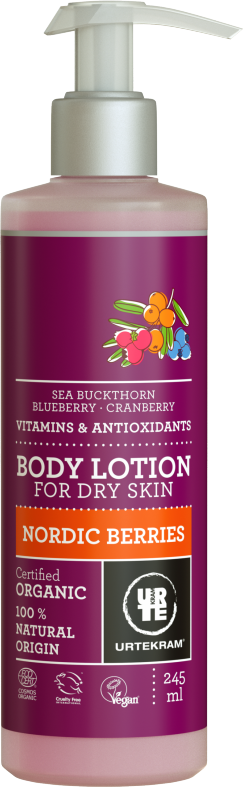 Urtekram Nordic Berries Body Lotion For Dry Skin 245 ml Vartaloemulsio