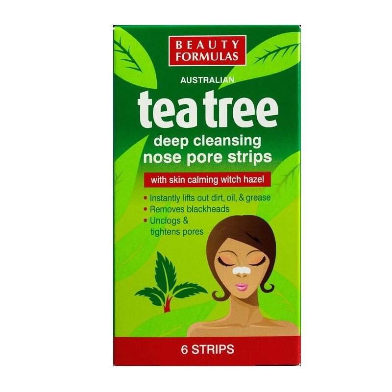 Beauty Formulas Tea Tree Deep Cleansing Nose Pore Strips 6 kpl Kasvonaamio