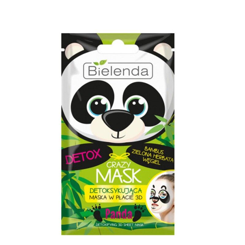 Bielenda Crazy Mask Panda Detox Sheet Mask 1 kpl Kasvonaamio