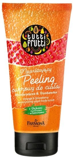 Tutti Frutti Orange &amp; Strawberry Body Sugar Scrub 210 ml Vartalokuorinta