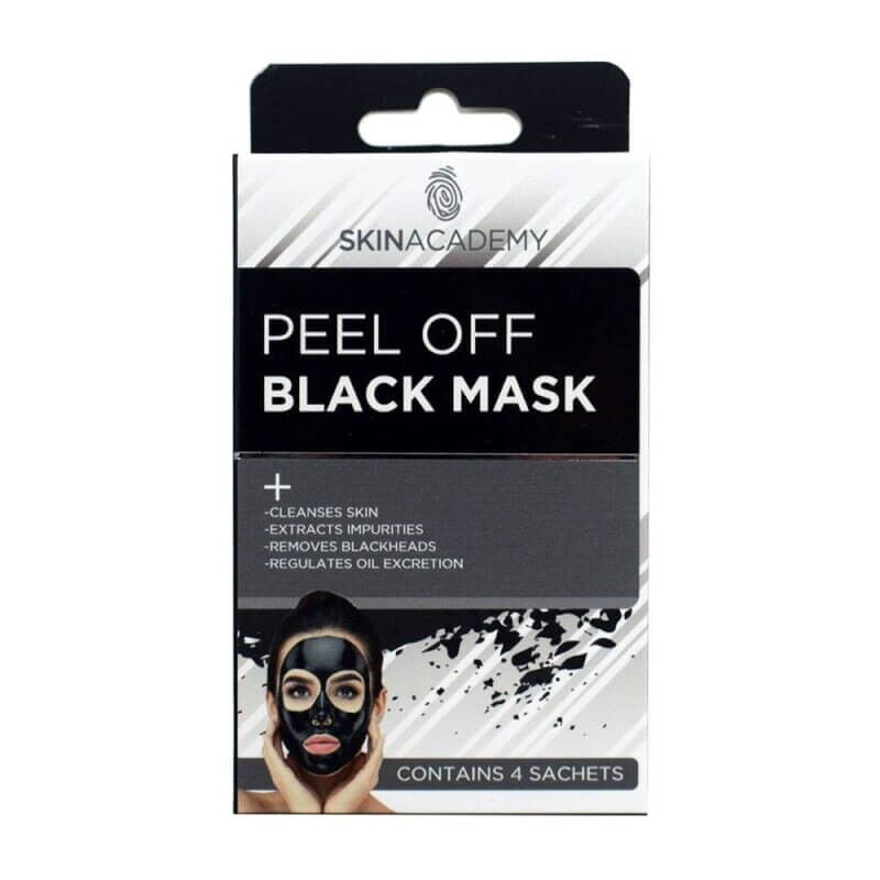 Skin Academy Peel Off Black Mask 4 x 8 ml Kasvonaamio