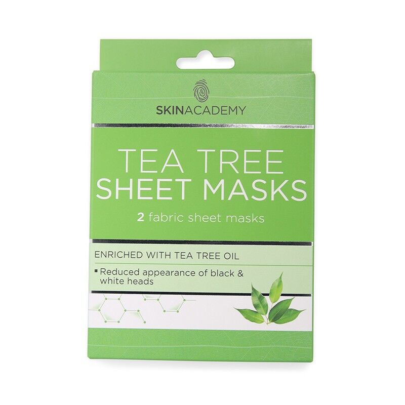 Skin Academy Tea Tree Sheet Masks 2 kpl Kasvonaamio