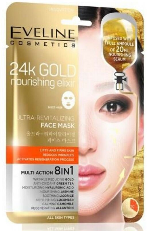 Eveline 24K Gold Revitalizing Face Mask 1 kpl Kasvonaamio