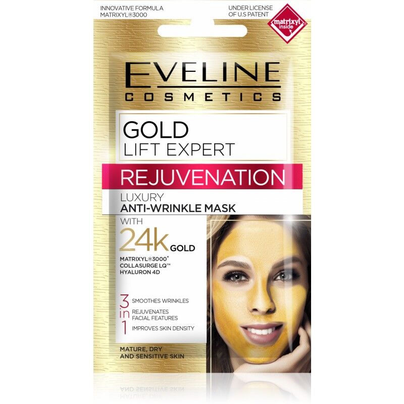 Eveline Gold Lift Expert Luxury Anti-Wrinkle Mask 7 ml Kasvonaamio
