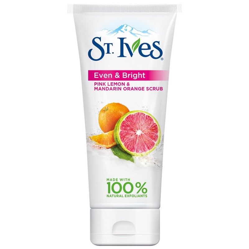 St. Ives Even &amp; Bright Pink Lemon &amp; Mandarin Orange Scrub 150 ml Kasvokuorinta