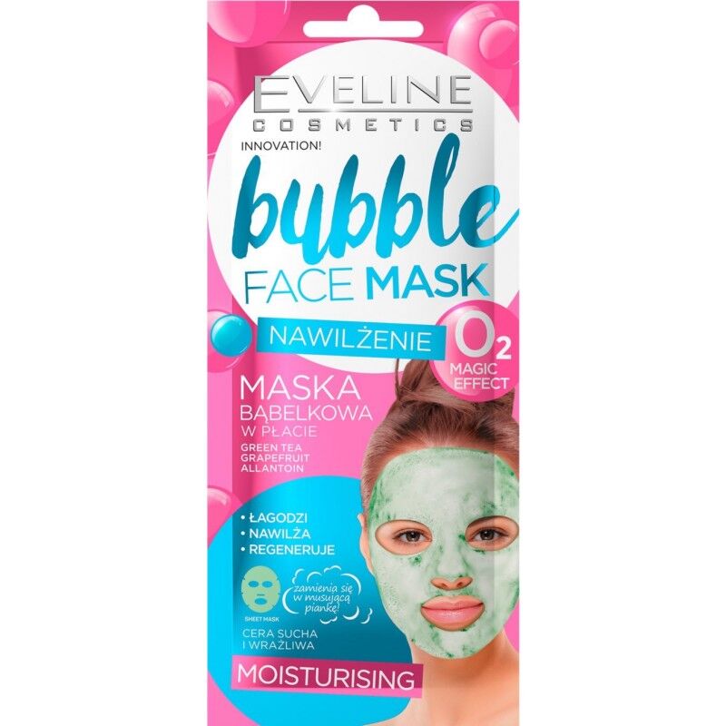 Eveline Bubble Face Sheet Mask Moisturizing 1 kpl Kasvonaamio