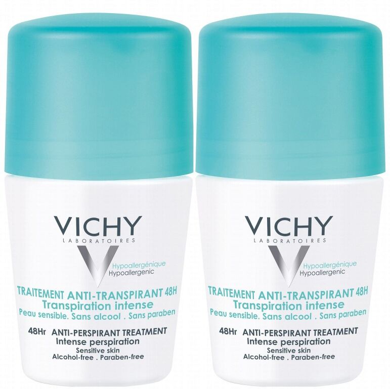 Vichy 48HR Anti-Perspirant Sensitive Deo Roll On Duo 2 x 50 ml Deodorantti