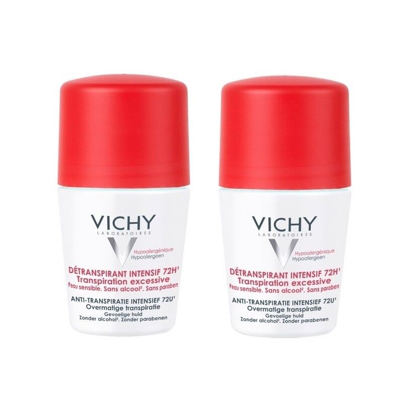 Vichy 72HR Anti-Perspirant Overnight Treatment Deo Roll On Duo 2 x 50 ml Deodorantti