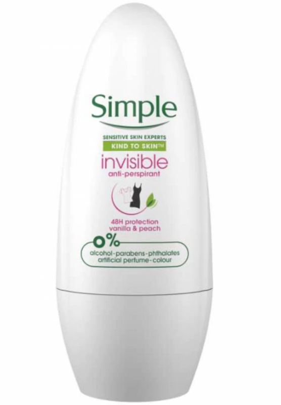 Simple Invisible Anti-Perspirant Roll-On 50 ml Deodorantti