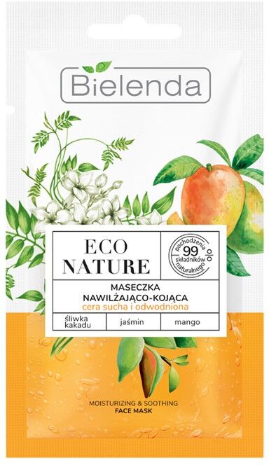 Bielenda Eco Nature Face Mask Cockatoo Plum &amp; Jasmine &amp; Mango 8 g Kasvonaamio