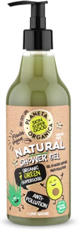 Planeta Organica Natural Organic 7 Green Superfood Shower Gel 500 ml Suihkugeeli