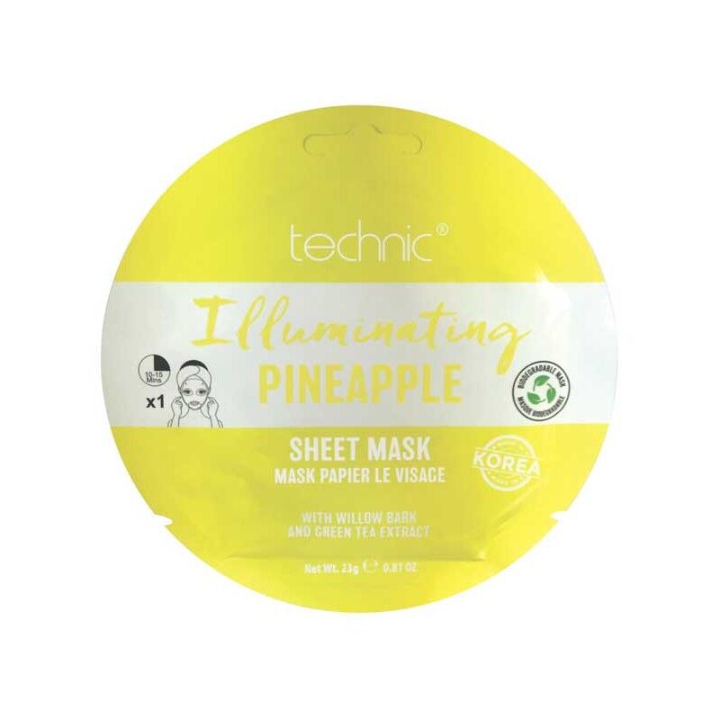 Technic Illuminating Pineapple Sheet Mask 1 kpl Kasvonaamio