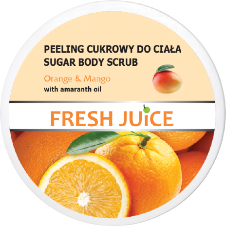 Fresh Juice Sugar Body Scrub Orange &amp; Mango 225 ml Vartalokuorinta