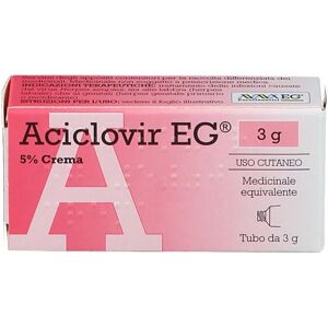 Aciclovir Eg 5% Crema Trattamento Herpes, 3g