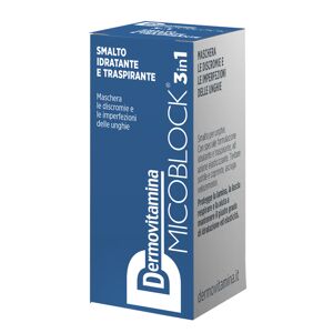 dermovitamina micoblock 3 in 1 smalto idratante e traspirante blu 5 ml
