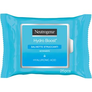 Johnson & Johnson Spa Neutrogena Salviette Struccanti Hydro Boost Idratanti con Acido Ialuronico 25 Pezzi - Rimozione del Trucco e Idratazione