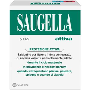 Saugella Ph 4,5 Attiva Salviettine Intime Detergenti 10 Salviettine