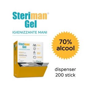 PROMOPHARMA SPA Steriman Gel Dispenser da 200 bustine 28mL Gel igienizzante mani