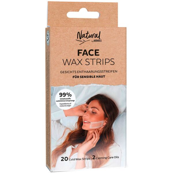 andmetics natural by  face wax strips 20 stück